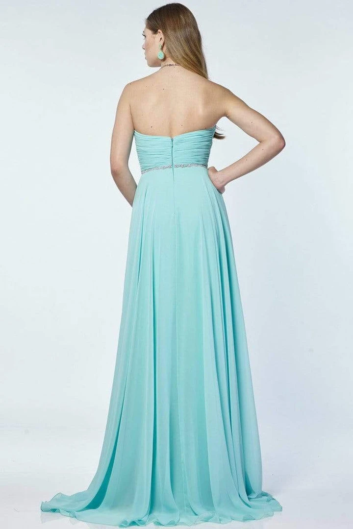 Alyce Paris - Prom Collection - Strapless Chiffon Dress With Beaded Waist 6676 6 Alyce Paris - Prom Collection - Strapless Chiffon Dress With Beaded Waist 6676