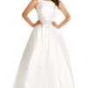Alyce Paris Sleeveless Bateau Mikado A-Line Gown 60113 - 1 Pc Diamond White In Size 8 And 10 Available