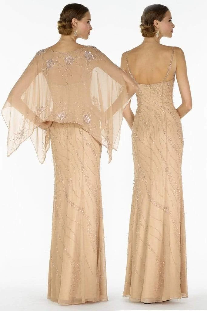 Alyce Paris - Spaghetti Strap Mother Of The Bride Dress With Shawl 29088 - 2 Pcs Blue Coral In Sizes 8 And 10 Available 5 Alyce Paris - Spaghetti Strap Mother Of The Bride Dress With Shawl 29088 - 2 Pcs Blue Coral In Sizes 8 And 10 Available