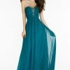 Alyce Paris - Strapless Ruched A-Line Evening Dress 8022 - 1 Pc Emerald In Size 10 Available