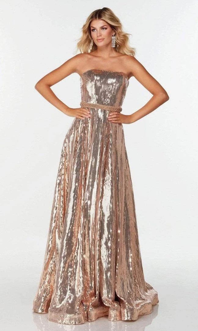 Alyce Paris - Strapless Sequin Prom Dress 61233 - 1 Pc Rose Gold In Size 20 Available Formal Gowns 3 Alyce Paris - Strapless Sequin Prom Dress 61233 - 1 Pc Rose Gold In Size 20 Available Formal Gowns