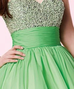 Cocktail Dresses Alyce Paris - Sweet 16 - 3641 Encrusted Sweetheart Ruched Short Dress