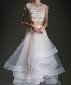 Formal Gowns Andrea And Leo - 5281 Two-Piece Cutout Back Dress