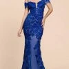 Andrea And Leo - A0258 Lace Embellished Off-Shoulder Trumpet Dress Formal Gowns