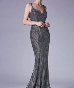 Formal Gowns Andrea And Leo - A0646 Embellished V Neck Trumpet Gown