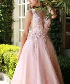 Formal Gowns Andrea And Leo - A0696 Floral Appliqued Beaded V Cut Bodice Ballgown 13 Formal Gowns Andrea And Leo - A0696 Floral Appliqued Beaded V Cut Bodice Ballgown