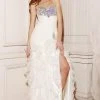 Formal Gowns Angela & Alison - 21023 Strapless Crystal Ornate Ruffled Gown 1 Formal Gowns Angela & Alison - 21023 Strapless Crystal Ornate Ruffled Gown