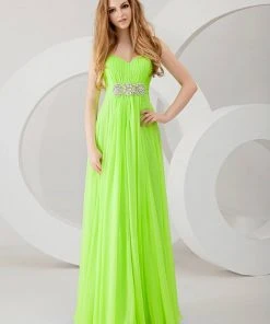 Formal Gowns Angela & Alison - 21037 Strapless Ruched Sweetheart Empire Gown