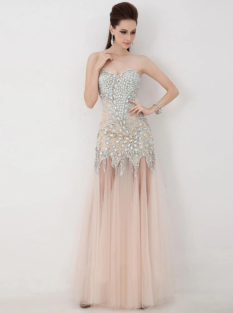 Angela & Alison - 41001 Strapless Crystal-Festooned Tulle Gown Formal Gowns 10 Angela & Alison - 41001 Strapless Crystal-Festooned Tulle Gown Formal Gowns