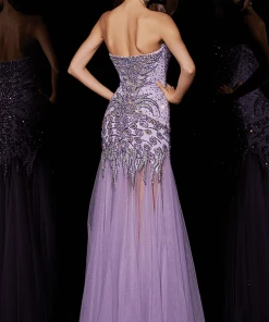 Angela & Alison - 41001 Strapless Crystal-Festooned Tulle Gown Formal Gowns 13 Angela & Alison - 41001 Strapless Crystal-Festooned Tulle Gown Formal Gowns