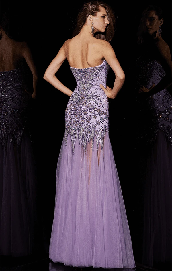 Angela & Alison - 41001 Strapless Crystal-Festooned Tulle Gown Formal Gowns 5 Angela & Alison - 41001 Strapless Crystal-Festooned Tulle Gown Formal Gowns