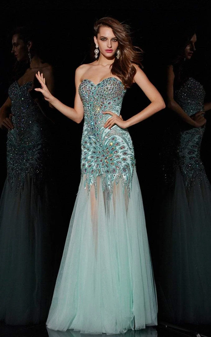 Angela & Alison - 41001 Strapless Crystal-Festooned Tulle Gown Formal Gowns 6 Angela & Alison - 41001 Strapless Crystal-Festooned Tulle Gown Formal Gowns