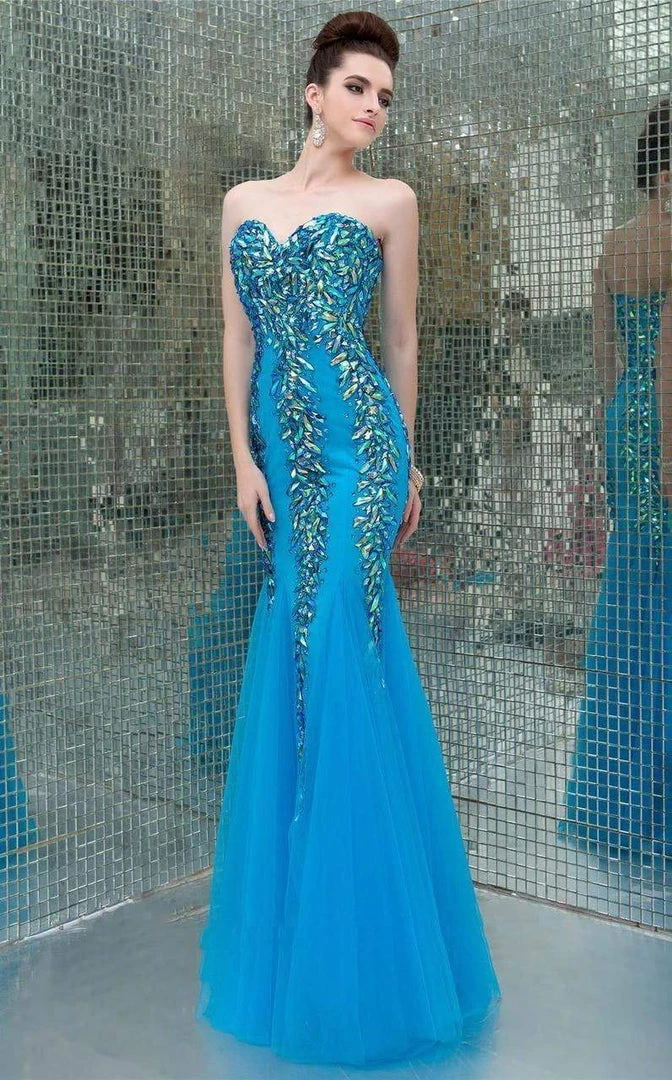 Angela & Alison - 41008C Bedazzled Sweetheart Mermaid Dress 12 Angela & Alison - 41008C Bedazzled Sweetheart Mermaid Dress
