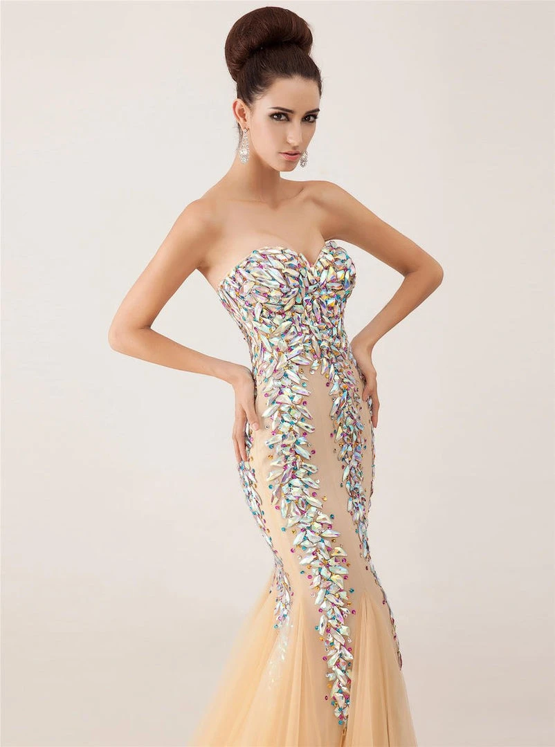 Angela & Alison - 41008C Bedazzled Sweetheart Mermaid Dress 8 Angela & Alison - 41008C Bedazzled Sweetheart Mermaid Dress