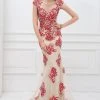 Angela & Alison - 41102 Floral Lace Sweetheart Sheath Dress 1 Angela & Alison - 41102 Floral Lace Sweetheart Sheath Dress