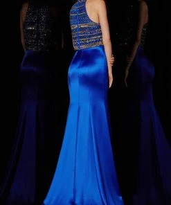 Angela & Alison - 51001 Bedazzled High Halter Trumpet Dress 9 Angela & Alison - 51001 Bedazzled High Halter Trumpet Dress