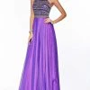 Formal Gowns Angela & Alison - 51070 High Halter Beaded Chiffon Evening Gown
