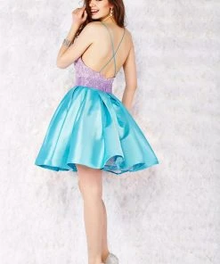 Angela & Alison - 52004 Beaded Floral Lace A-Line Dress