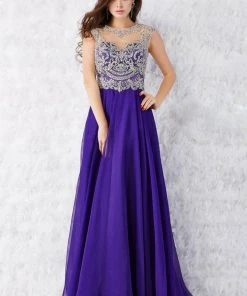 Formal Gowns Angela & Alison 52050 Fitted Lace Dress