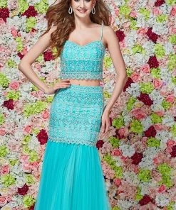 Angela & Alison - 61003 Two Piece Bejeweled Trumpet Dress 11 Angela & Alison - 61003 Two Piece Bejeweled Trumpet Dress