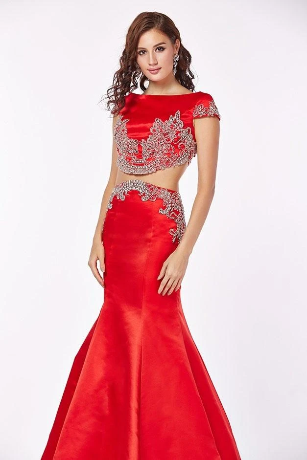 Formal Gowns Angela & Alison - 61036 Cap Sleeve Silver Filigree Two-Piece Gown 3 Formal Gowns Angela & Alison - 61036 Cap Sleeve Silver Filigree Two-Piece Gown