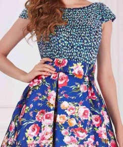 Angela & Alison - 61085 Beaded Bateau Floral Ballgown 13 Angela & Alison - 61085 Beaded Bateau Floral Ballgown