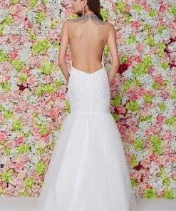 Angela & Alison - 61107 Embellished High Neck Floral Mermaid Gown 11 Angela & Alison - 61107 Embellished High Neck Floral Mermaid Gown