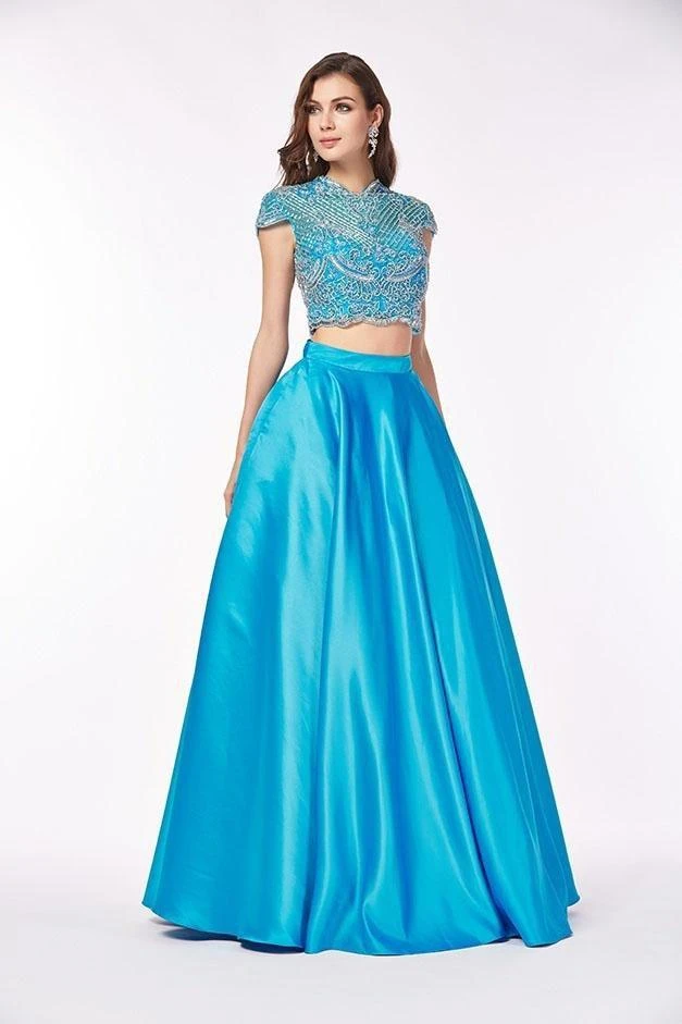 Angela & Alison - 61121 Cap Sleeve Ornate Mandarin Two-Piece Gown 6 Angela & Alison - 61121 Cap Sleeve Ornate Mandarin Two-Piece Gown