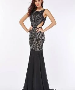 Angela & Alison - 61159 Lace Bodice Cutout Trumpet Gown Formal Gowns 8 Angela & Alison - 61159 Lace Bodice Cutout Trumpet Gown Formal Gowns