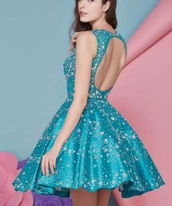 Cocktail Dresses Angela & Alison - 62010 Sleeveless Star-Studded A-Line Dress 11 Cocktail Dresses Angela & Alison - 62010 Sleeveless Star-Studded A-Line Dress