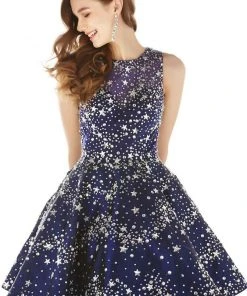 Cocktail Dresses Angela & Alison - 62010 Sleeveless Star-Studded A-Line Dress 16 Cocktail Dresses Angela & Alison - 62010 Sleeveless Star-Studded A-Line Dress