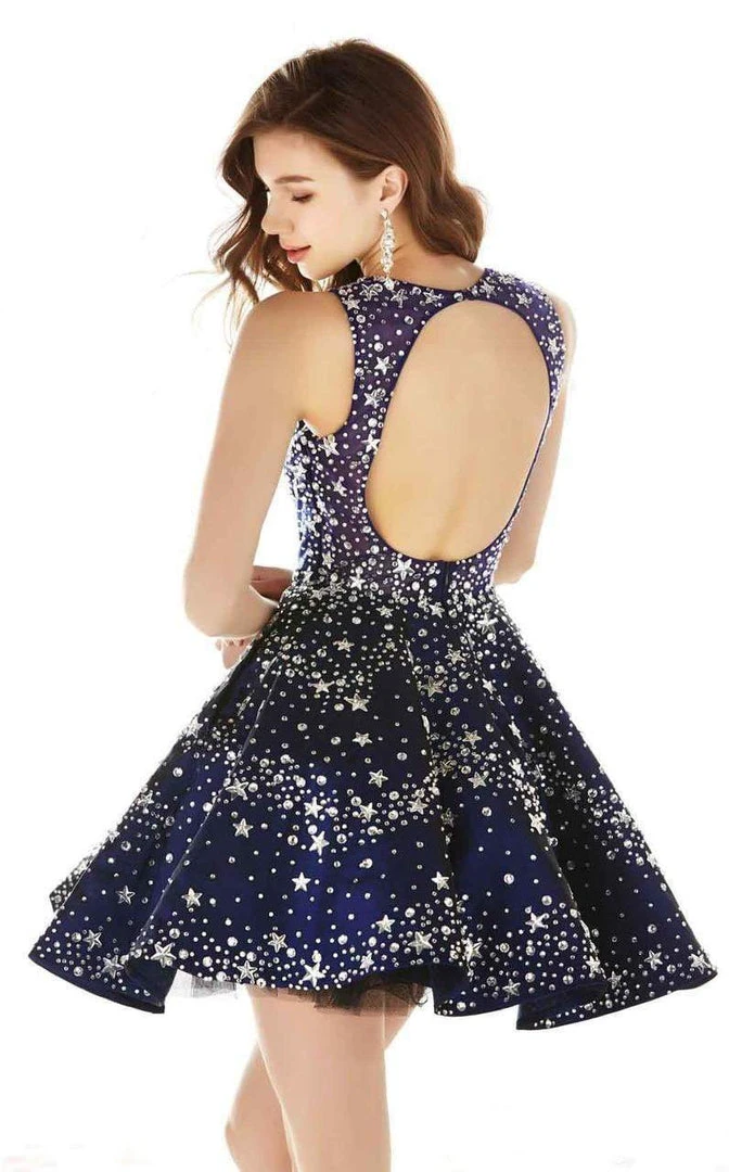 Cocktail Dresses Angela & Alison - 62010 Sleeveless Star-Studded A-Line Dress 10 Cocktail Dresses Angela & Alison - 62010 Sleeveless Star-Studded A-Line Dress