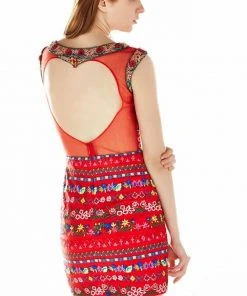 Angela & Alison - 62039 Floral Embroidered Cocktail Dress