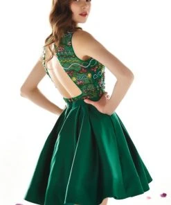 Cocktail Dresses Angela & Alison - 62042 Embroidered Jewel Cocktail Dress 12 Cocktail Dresses Angela & Alison - 62042 Embroidered Jewel Cocktail Dress