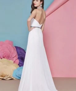 Angela & Alison - 62051 Beaded Lace Evening Gown