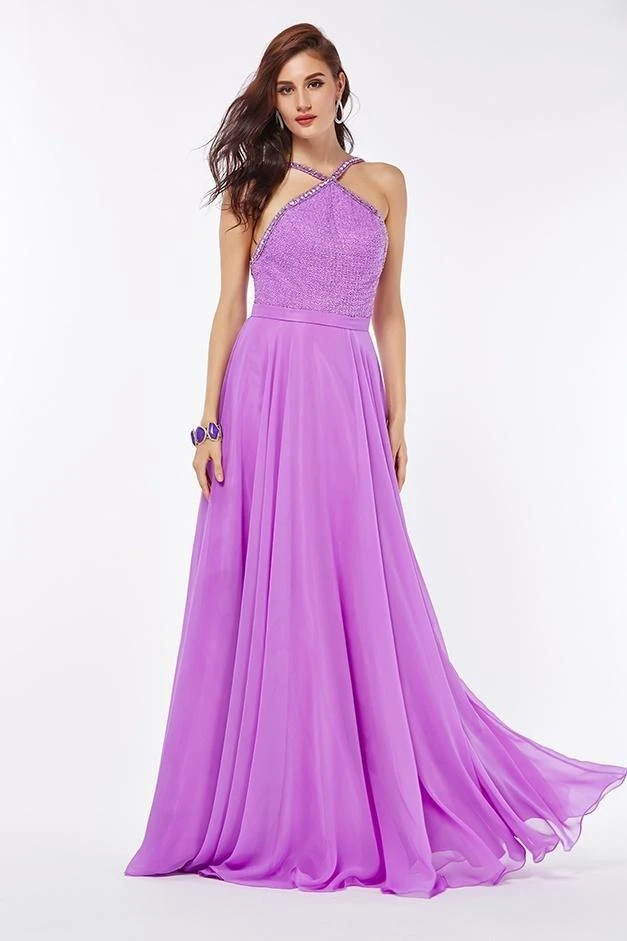 Formal Gowns Angela & Alison - 661145 Sleeveless Halter Neck A-line Dress 3 Formal Gowns Angela & Alison - 661145 Sleeveless Halter Neck A-line Dress