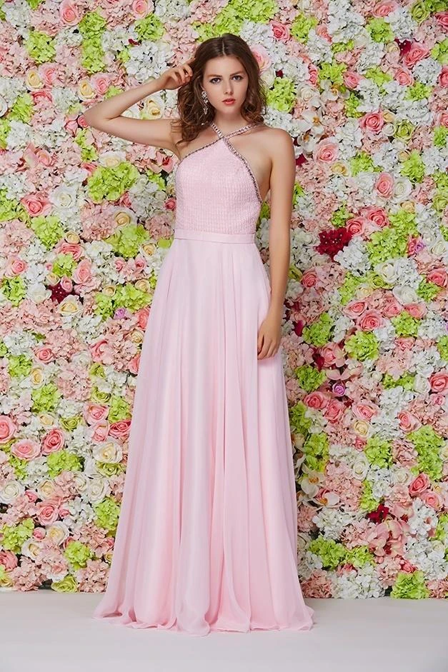 Formal Gowns Angela & Alison - 661145 Sleeveless Halter Neck A-line Dress 4 Formal Gowns Angela & Alison - 661145 Sleeveless Halter Neck A-line Dress