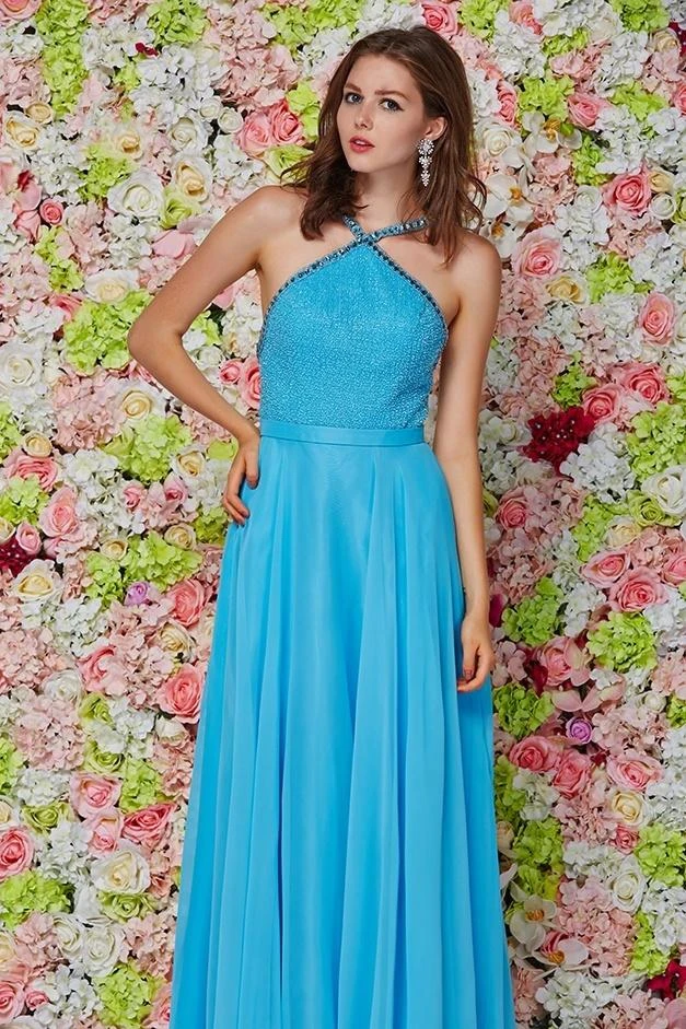 Formal Gowns Angela & Alison - 661145 Sleeveless Halter Neck A-line Dress 8 Formal Gowns Angela & Alison - 661145 Sleeveless Halter Neck A-line Dress