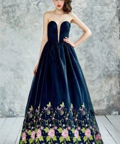 Angela & Alison - 71009 Ruched Deep Sweetheart Ballgown Formal Gowns