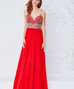 Formal Gowns Angela & Alison - 71012 Beaded Sweetheart Neck A-line Gown
