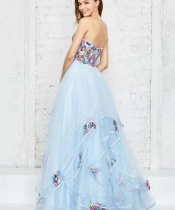 Formal Gowns Angela & Alison - 71013 Pretty Floral Embroidery Strapless Gown 9 Formal Gowns Angela & Alison - 71013 Pretty Floral Embroidery Strapless Gown