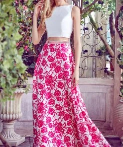 Angela & Alison - 71035 Floral Bateau Neck A-line Dress Formal Gowns