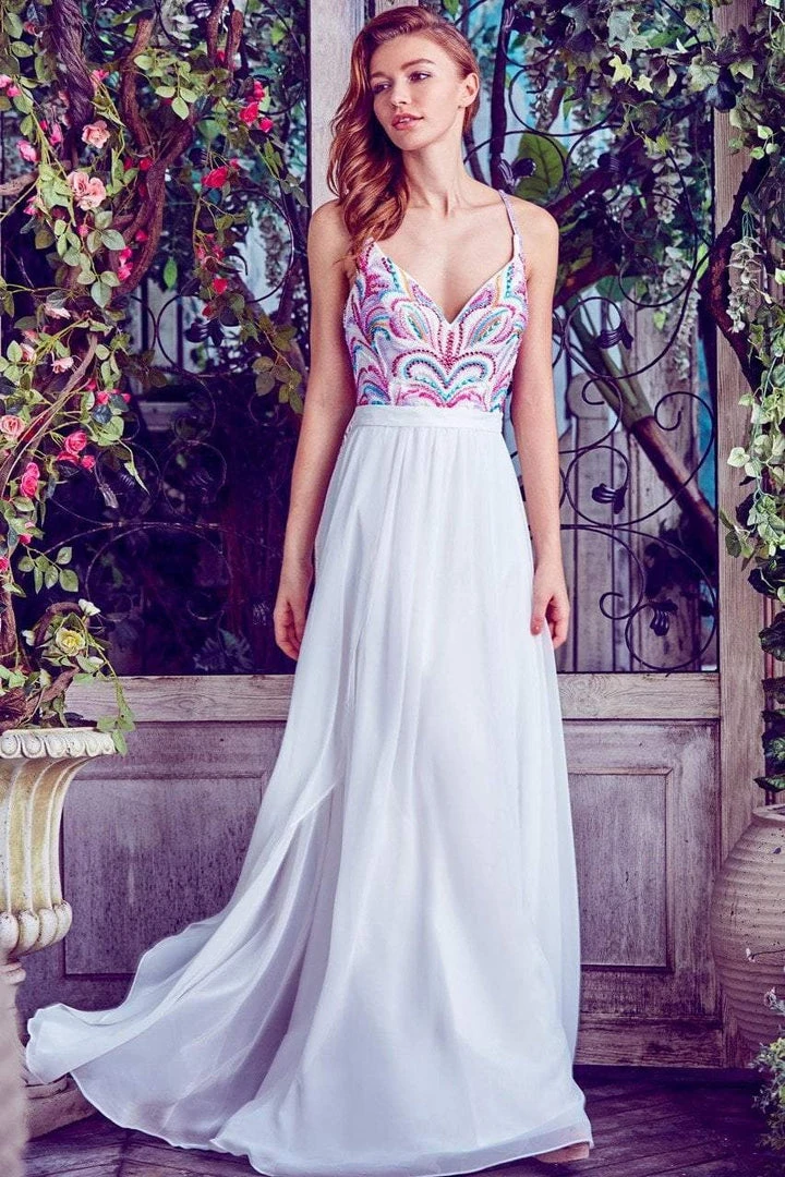 Angela & Alison - 71038 Sequined Sleeveless A Line Long Dress Formal Gowns 3 Angela & Alison - 71038 Sequined Sleeveless A Line Long Dress Formal Gowns