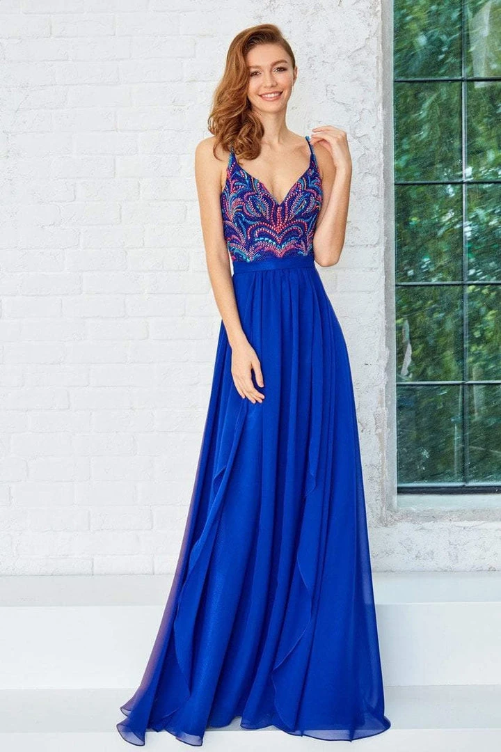 Angela & Alison - 71038 Sequined Sleeveless A Line Long Dress Formal Gowns 5 Angela & Alison - 71038 Sequined Sleeveless A Line Long Dress Formal Gowns
