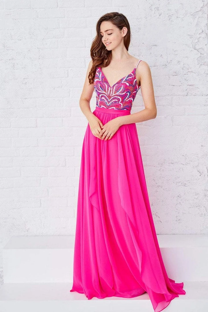 Angela & Alison - 71038 Sequined Sleeveless A Line Long Dress Formal Gowns 7 Angela & Alison - 71038 Sequined Sleeveless A Line Long Dress Formal Gowns