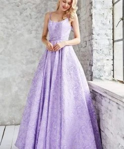 Angela & Alison - 71048 Slim Straps Floral Festooned Ballgown 8 Angela & Alison - 71048 Slim Straps Floral Festooned Ballgown