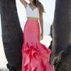 Angela & Alison - 71066 Beaded Two Piece Ruffled Trumpet Gown Formal Gowns