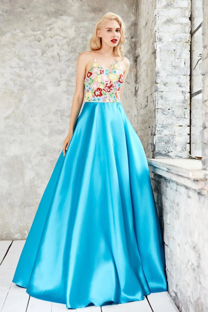 Angela & Alison - 71068 Floral Embellished Ballgown Formal Gowns 3 Angela & Alison - 71068 Floral Embellished Ballgown Formal Gowns