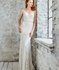 Angela & Alison - 71073 Lace Illusion Jewel Sheath Dress 12 Angela & Alison - 71073 Lace Illusion Jewel Sheath Dress