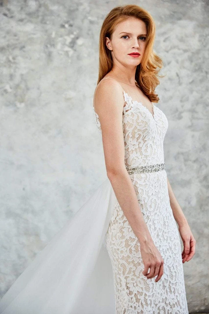 Angela & Alison - 71073 Lace Illusion Jewel Sheath Dress 7 Angela & Alison - 71073 Lace Illusion Jewel Sheath Dress